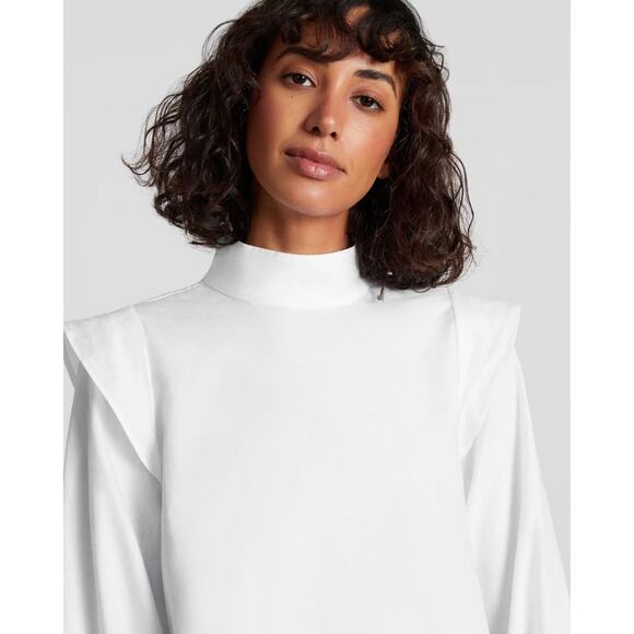 Everlane The Wing-Shoulder Mockneck Top NWT Size 14 - Picture 4 of 8